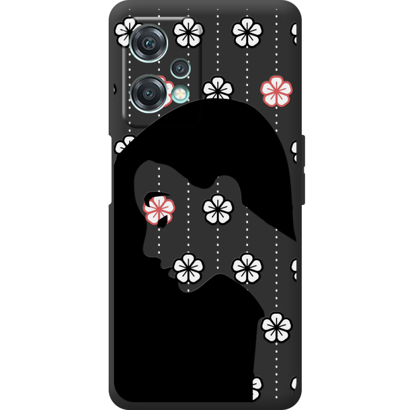 Черный чехол BoxFace OnePlus Nord CE 2 Lite 5G Flower Hair