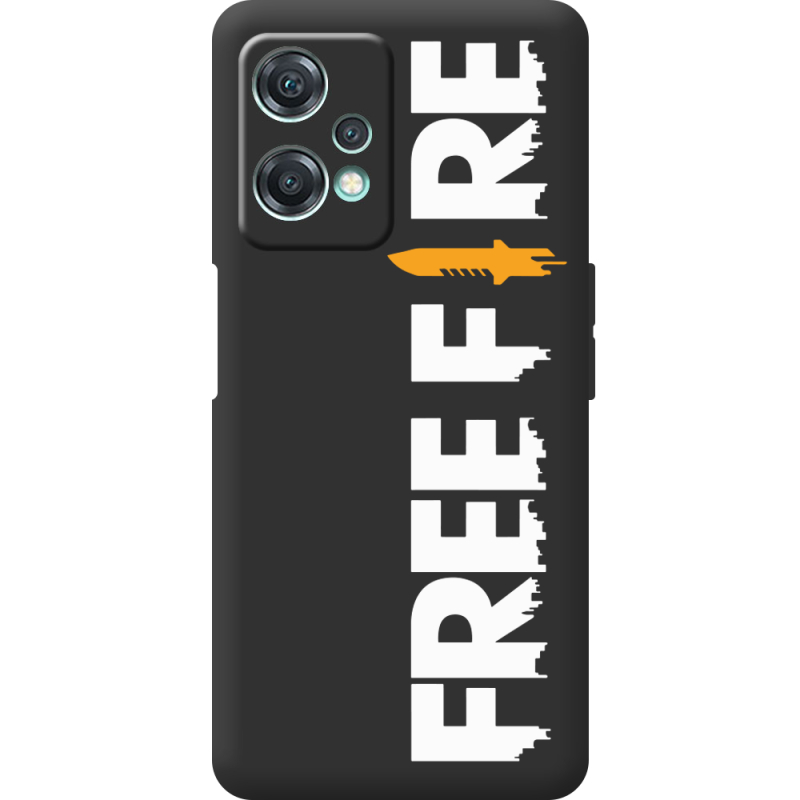 Черный чехол BoxFace OnePlus Nord CE 2 Lite 5G Free Fire White Logo