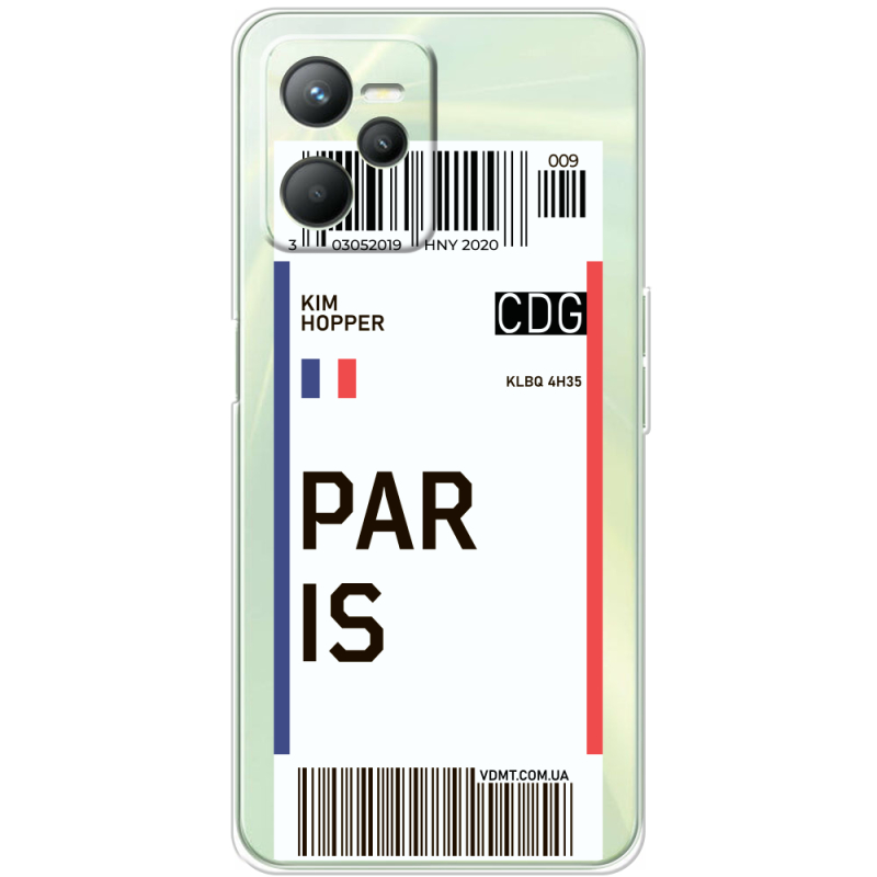 Прозрачный чехол BoxFace Realme C35 Ticket Paris