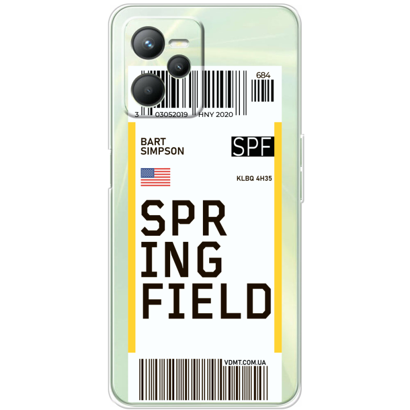 Прозрачный чехол BoxFace Realme C35 Ticket Springfield