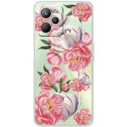 Прозрачный чехол BoxFace Realme C35 Peony Watercolor Style