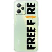 Прозрачный чехол BoxFace Realme C35 Free Fire Black Logo