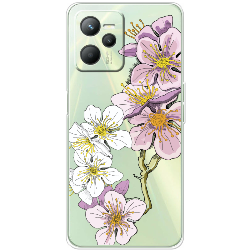 Прозрачный чехол BoxFace Realme C35 Cherry Blossom