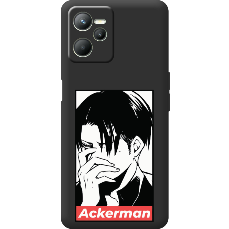 Черный чехол BoxFace Realme C35 Attack On Titan - Ackerman