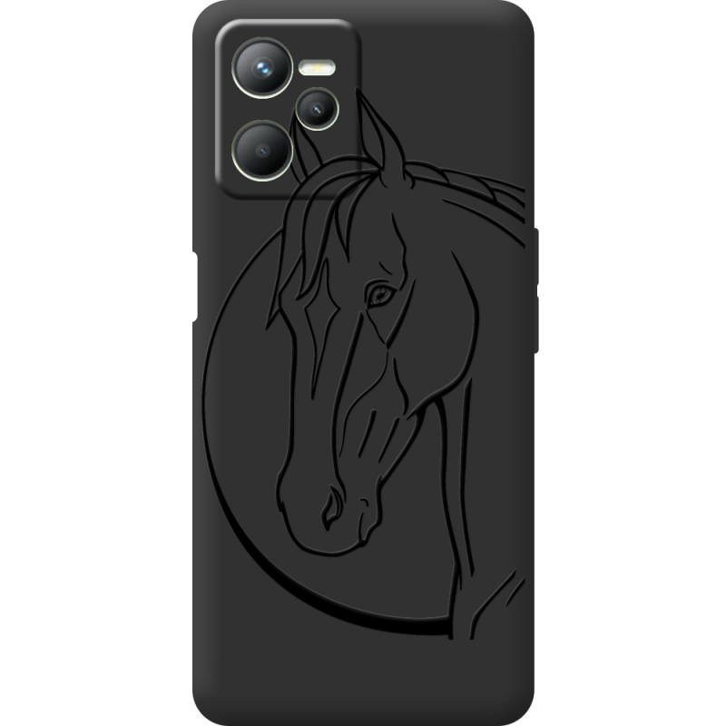 Черный чехол BoxFace Realme C35 Horse