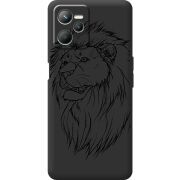 Черный чехол BoxFace Realme C35 Lion