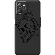 Черный чехол BoxFace Realme C35 Skull and Roses