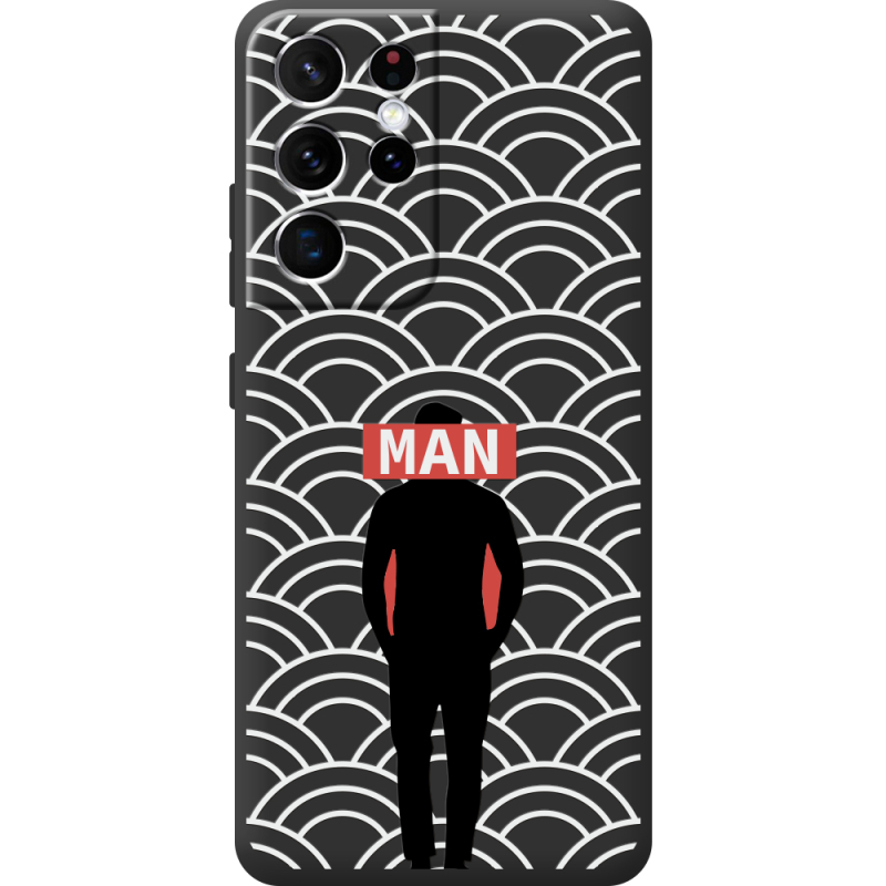 Черный чехол BoxFace Samsung G998 Galaxy S21 Ultra Man Pattern