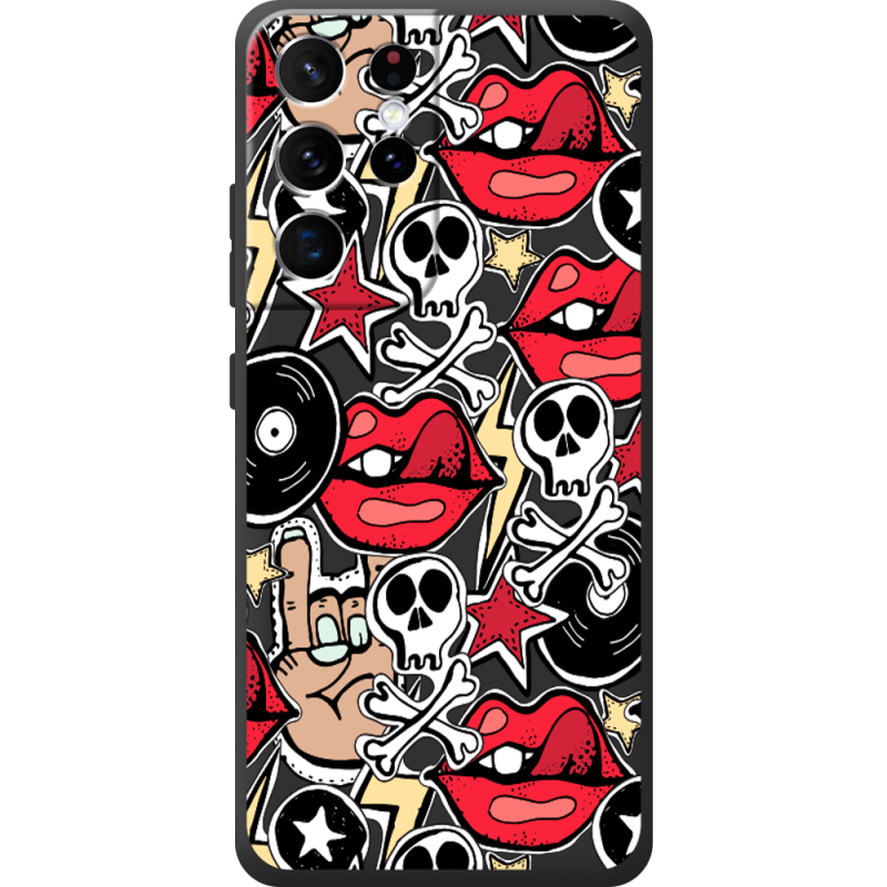 Черный чехол BoxFace Samsung G998 Galaxy S21 Ultra Rock Graffiti