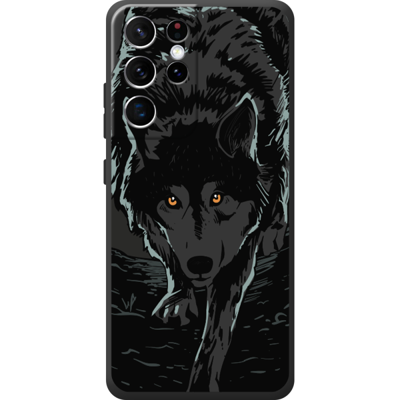 Черный чехол BoxFace Samsung G998 Galaxy S21 Ultra Wolf