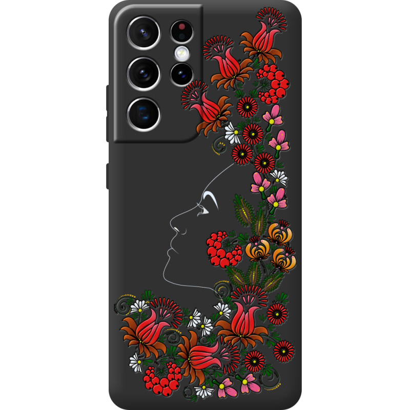 Черный чехол BoxFace Samsung G998 Galaxy S21 Ultra 3D Ukrainian Muse