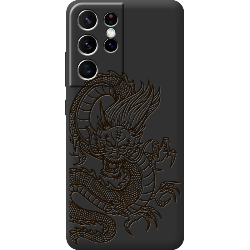 Черный чехол BoxFace Samsung G998 Galaxy S21 Ultra Chinese Dragon