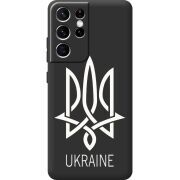 Черный чехол BoxFace Samsung G998 Galaxy S21 Ultra Тризуб монограмма ukraine