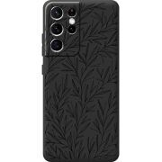 Черный чехол BoxFace Samsung G998 Galaxy S21 Ultra Leaves