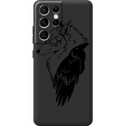 Черный чехол BoxFace Samsung G998 Galaxy S21 Ultra Wolf and Raven