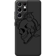 Черный чехол BoxFace Samsung G998 Galaxy S21 Ultra Skull and Roses