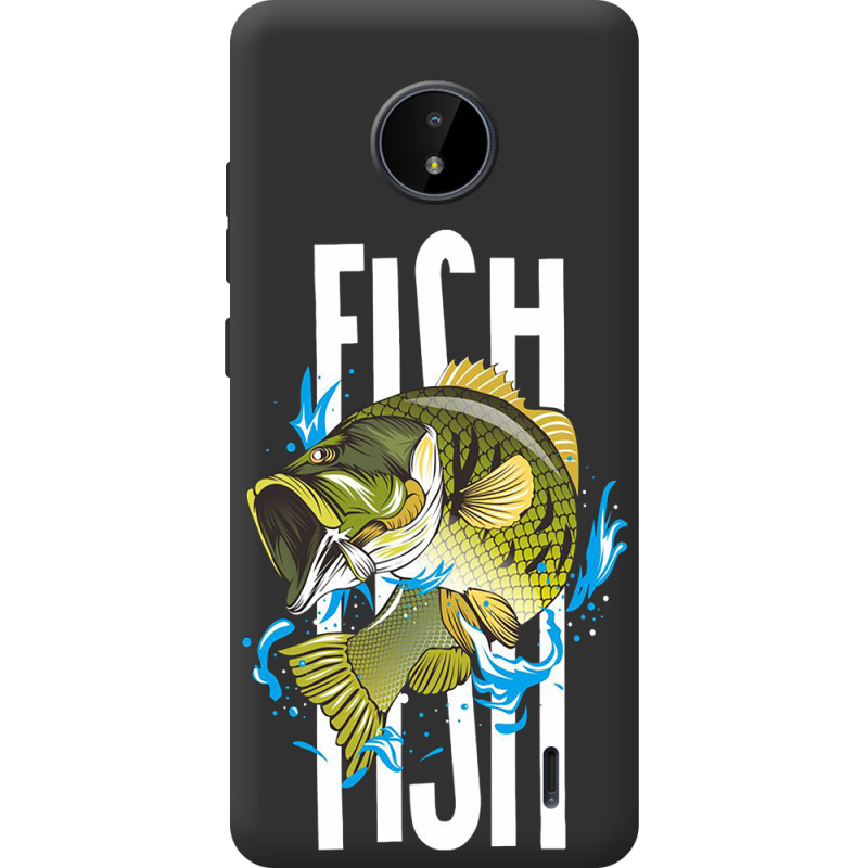 Черный чехол BoxFace Nokia C20 Fish