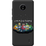 Черный чехол BoxFace Nokia C20 Among Us Impostors