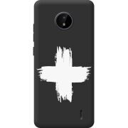 Черный чехол BoxFace Nokia C20 Білий хрест ЗСУ
