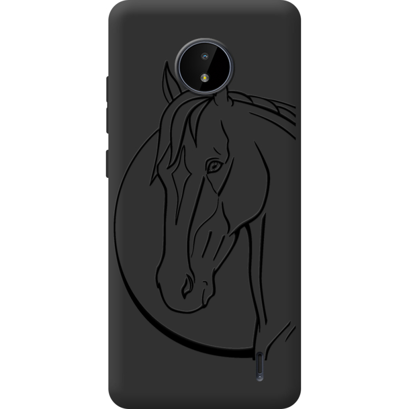 Черный чехол BoxFace Nokia C20 Horse