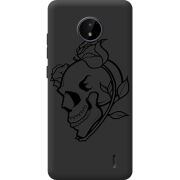 Черный чехол BoxFace Nokia C20 Skull and Roses