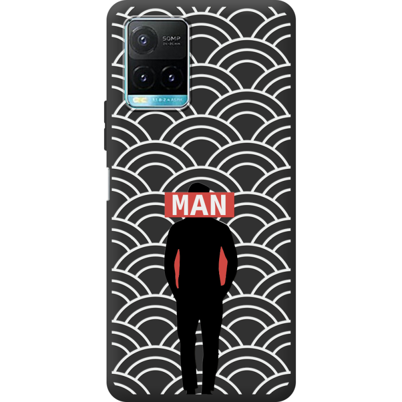 Черный чехол BoxFace Vivo Y33S Man Pattern