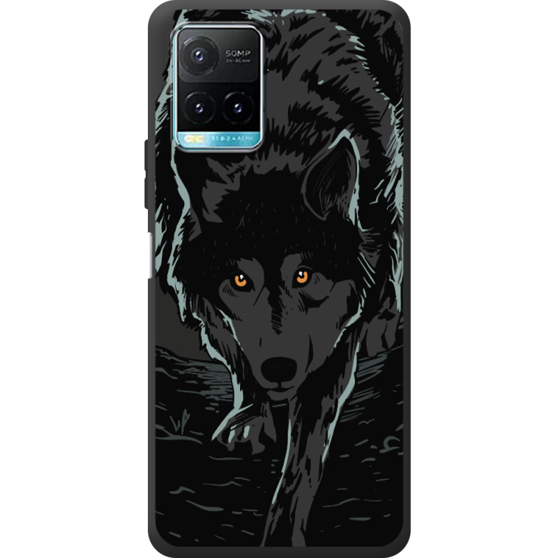 Черный чехол BoxFace Vivo Y33S Wolf