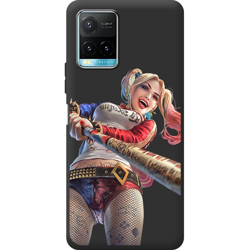 Черный чехол BoxFace Vivo Y33S Happy Harley Quinn