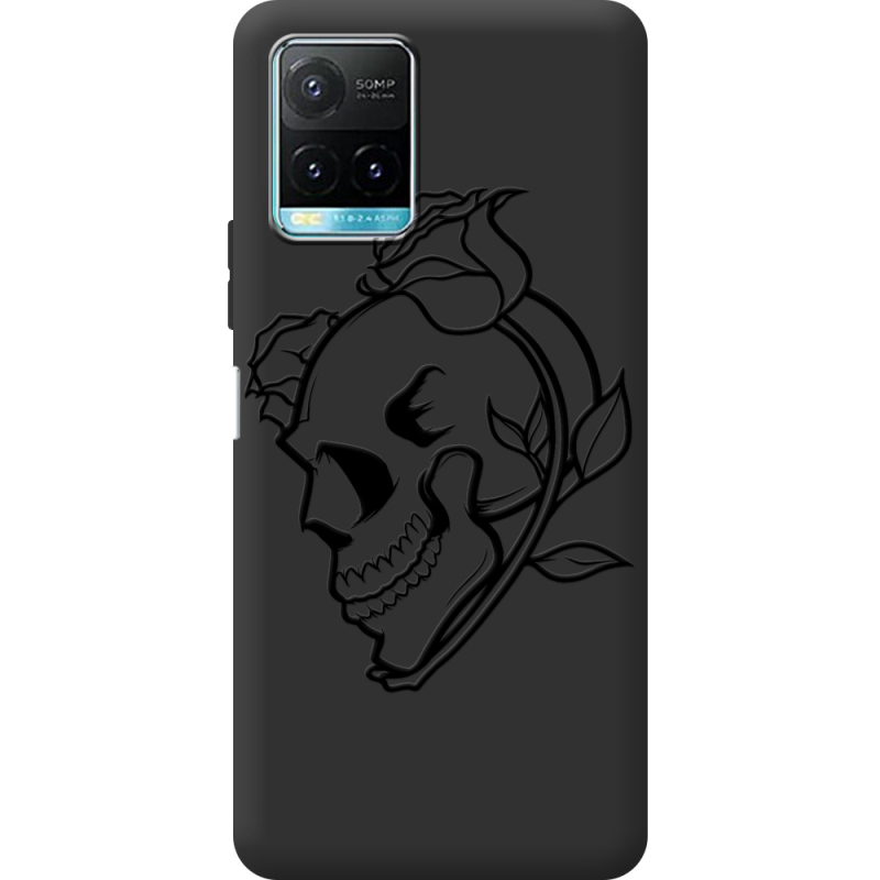 Черный чехол BoxFace Vivo Y33S Skull and Roses