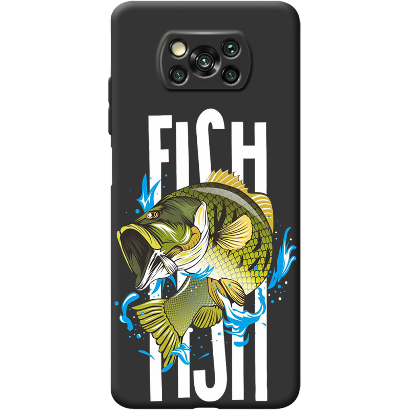 Черный чехол BoxFace Poco X3 Pro Fish