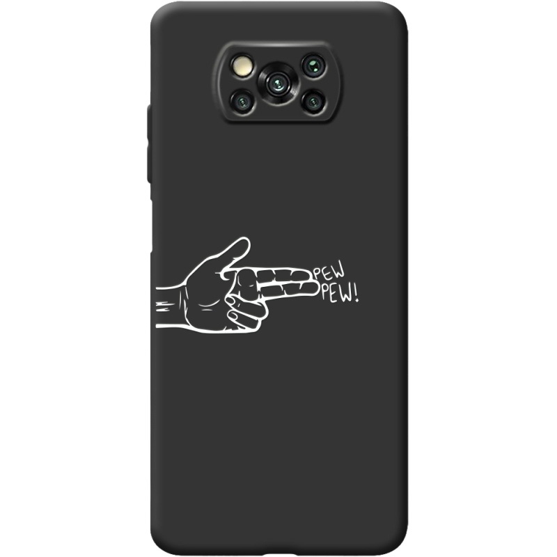 Черный чехол BoxFace Poco X3 Pro Pew Pew