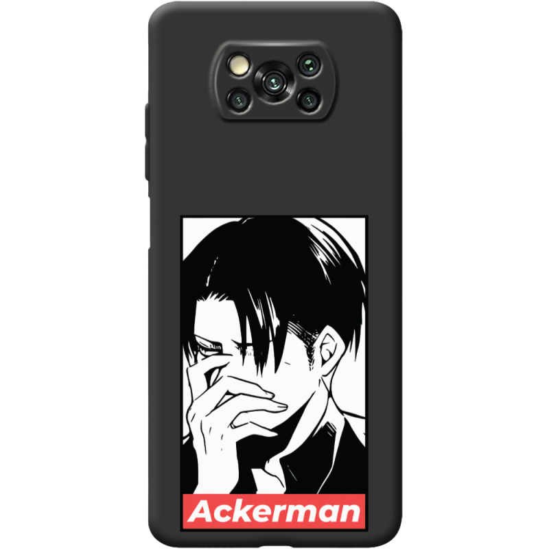 Черный чехол BoxFace Poco X3 Pro Attack On Titan - Ackerman