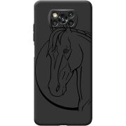 Черный чехол BoxFace Poco X3 Pro Horse