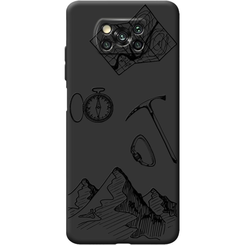 Черный чехол BoxFace Poco X3 Pro Mountains