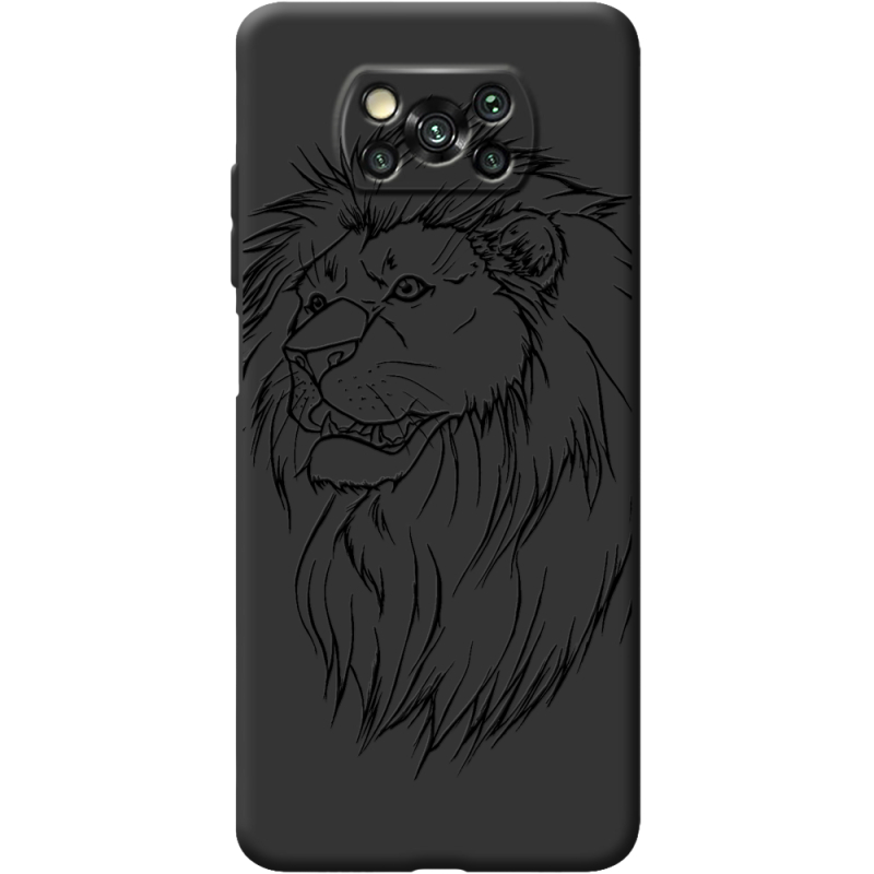 Черный чехол BoxFace Poco X3 Pro Lion