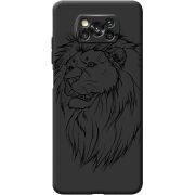 Черный чехол BoxFace Poco X3 Pro Lion