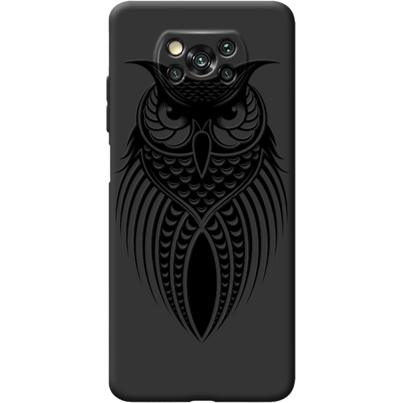 Черный чехол BoxFace Poco X3 Pro Owl