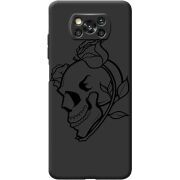 Черный чехол BoxFace Poco X3 Pro Skull and Roses