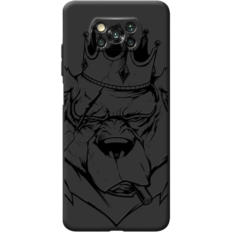 Черный чехол BoxFace Poco X3 Pro Bear King