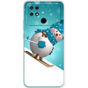 Чехол BoxFace Poco C40 Skier Snowman