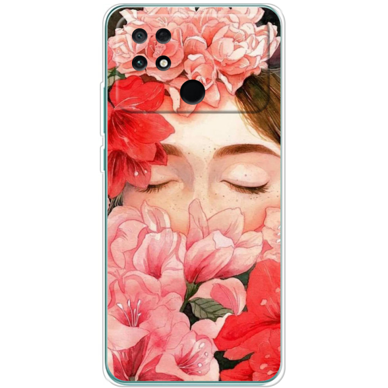 Чехол BoxFace Poco C40 Girl in Flowers