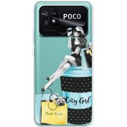 Прозрачный чехол BoxFace Poco C40 City Girl