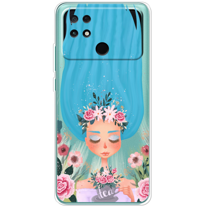 Прозрачный чехол BoxFace Poco C40 Blue Hair