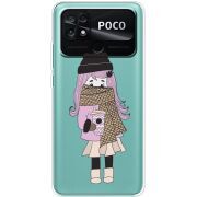 Прозрачный чехол BoxFace Poco C40 Winter Morning Girl