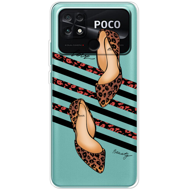 Прозрачный чехол BoxFace Poco C40 Love Beauty