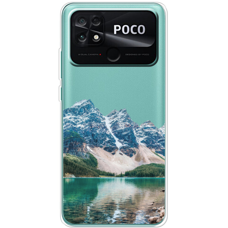 Прозрачный чехол BoxFace Poco C40 Blue Mountain