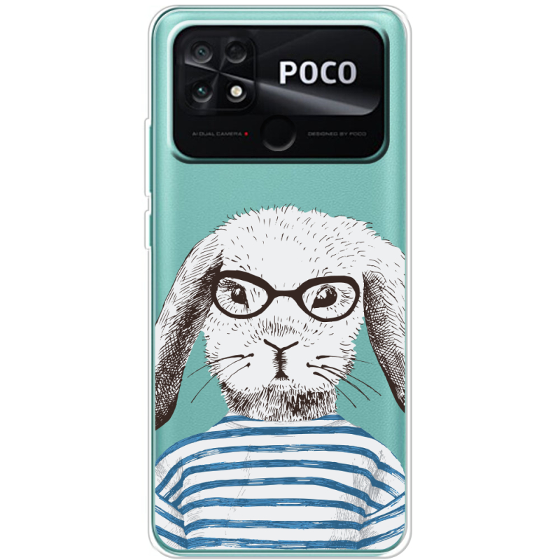 Прозрачный чехол BoxFace Poco C40 MR. Rabbit
