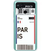 Прозрачный чехол BoxFace Poco C40 Ticket Paris