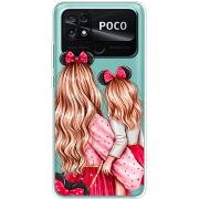 Прозрачный чехол BoxFace Poco C40 Mouse Girls