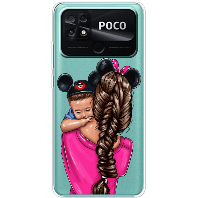Прозрачный чехол BoxFace Poco C40 Mouse Mommy